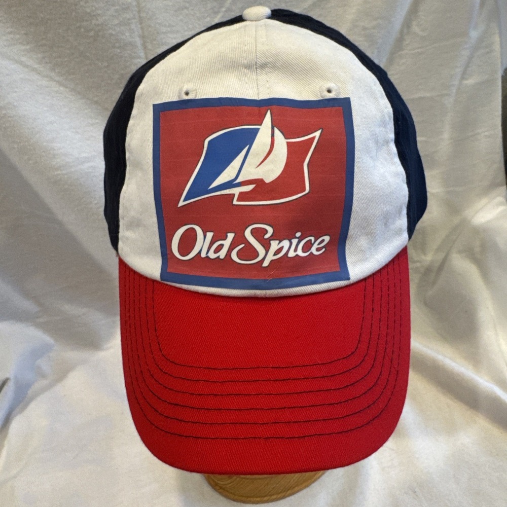 Old Spice NASCAR #14 Tony Stewart Racing Hat Red Mesh Adjustable Cap Vtg Style